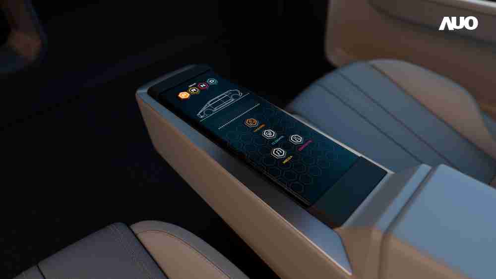 开云电子以人性化设计打造多变形态中控显示(Morphing Center Control)，，，不使用时仅平面显示信息，，进行操作时，，，显示器则会动态隆起，，转变成3D实体按钮，，，并有触觉回馈，，，，展示人机互动新体验